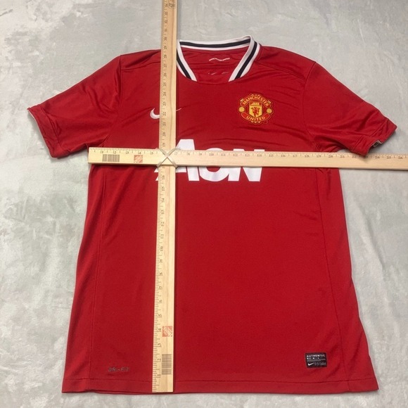 Nike Manchester United 2011-2012 Home Football Jersey Shirt Men's L AON Red - Picture 6 of 8